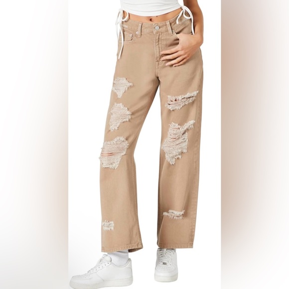 Forever 21 Women's Wide-Leg Recycled Cotton Jeans - Picture 4 of 4